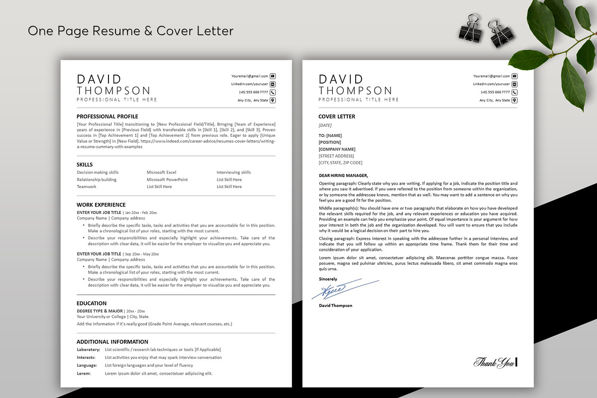 ATS Resume CV Word & Google Docs 46, a Resume Template by MrCam Template Resume|CV (Photo 2 of 8)