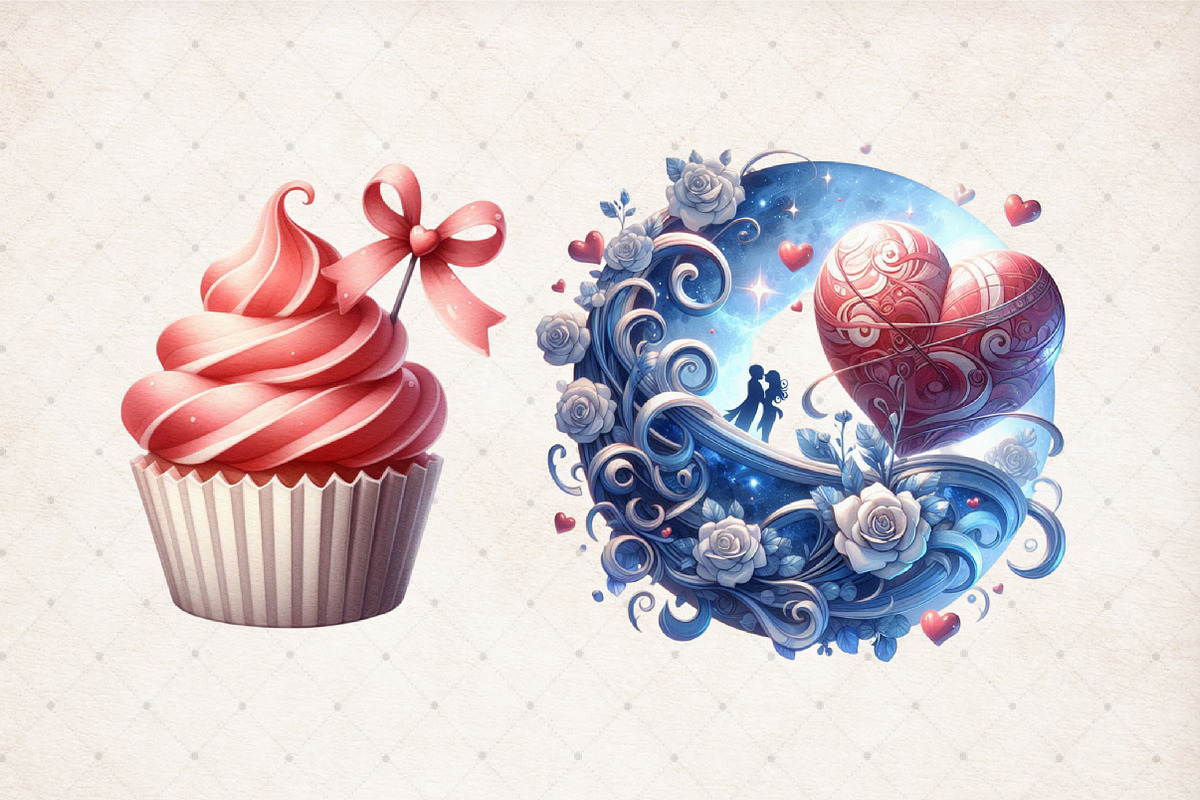 Black & White Valentine Sublimation, an Illustration by SinaCreation (Photo 3 of 5)