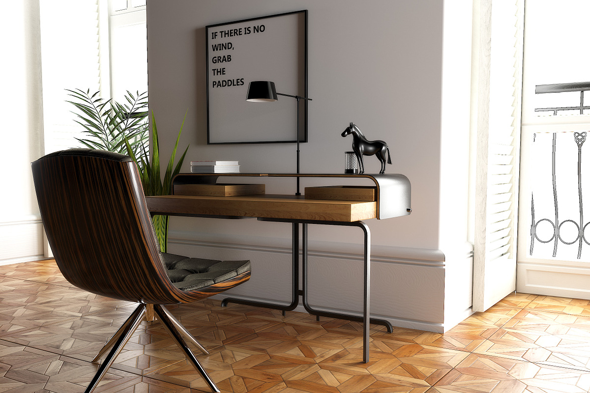 Home office 1210, a Furniture 3D Model by inDahouze (Photo 1 of 10)