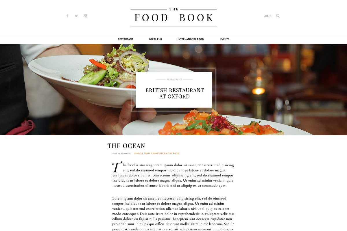 The Food Book, a Websites & App Template by Alexander's Studio (Photo 3 of 6)