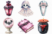 Gothic Coquette Halloween Clipart, an Illustration by Craft Nest (Thumbnail 5 of 6)