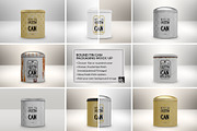 Round Tall Tin Can Packaging Mockup, a Cups & Container Mockup by INCDesign (Thumbnail 7 of 7)