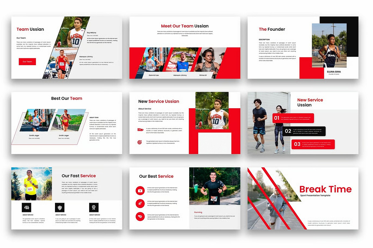 Ussian – Sport PowerPoint Template, a Presentation Template by kreatifreya (Photo 3 of 5)