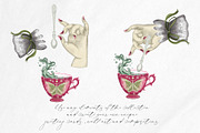 Tea time at the garden clipart set, a Decorative Illustration by Yelloo Fish (Thumbnail 10 of 16)