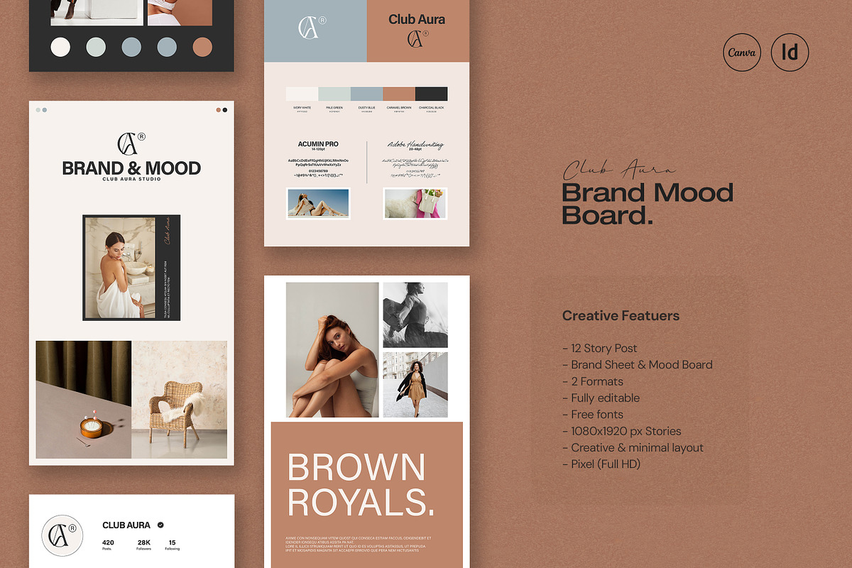 AURA Brand & Mood Board Template preview 2