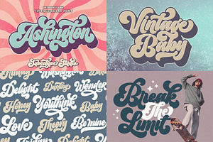 Vintage Retro Font Bundle