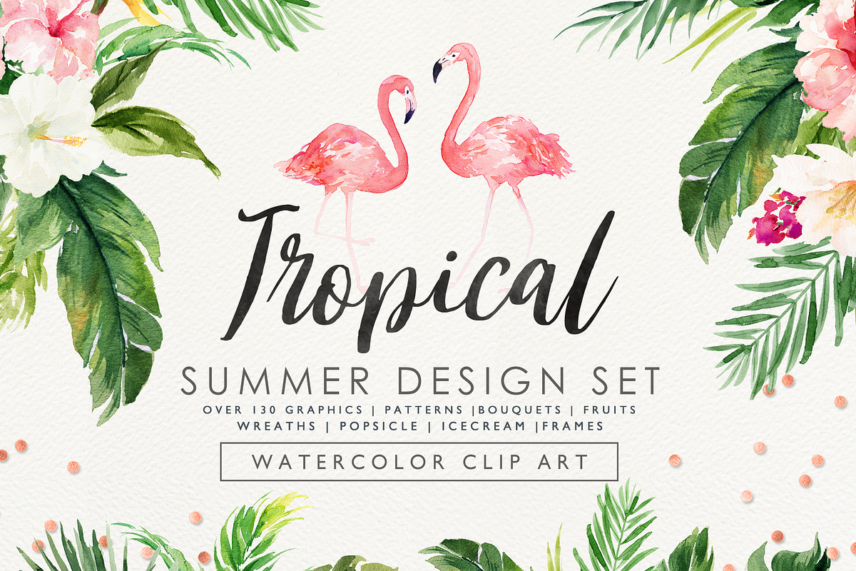 Summer Design Set-Tropical, an Animal Illustration by Graphic Box (Photo 1 of 9)