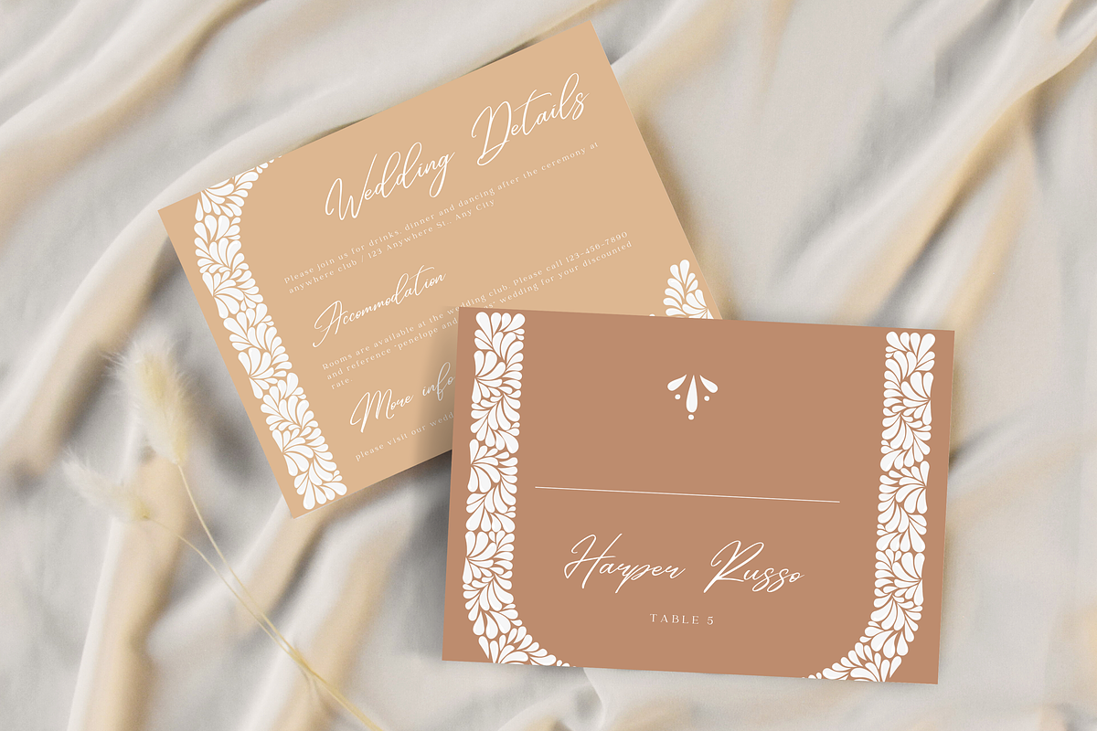 Talavera Wedding Invitation Bundle, a Templates & Theme by Akbaly (Photo 7 of 12)
