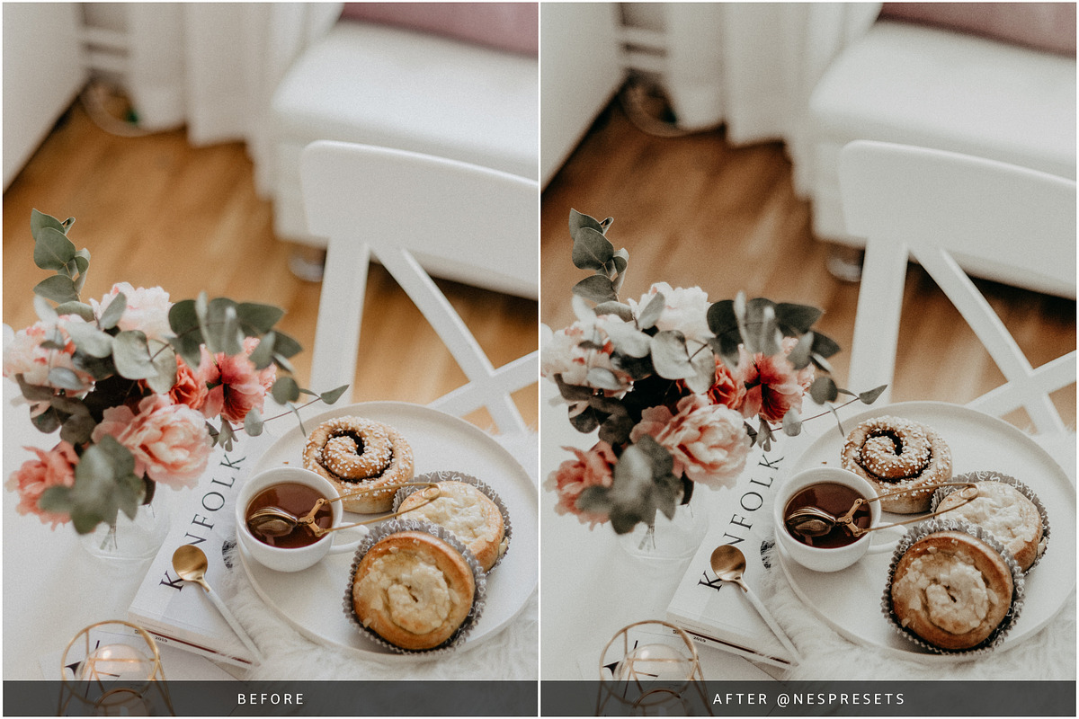 MOODY FOOD LIGHTROOM PRESETS, an Action Add-On by Nes Design Co (Photo 4 of 11)