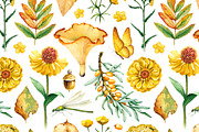Yellow summer nature kit, a Texture Illustration by Sundra (Thumbnail 4 of 6)