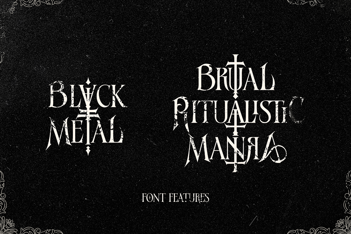 Dreadglyph – Metal Horror Typeface, a Serif Font by Inviline.co (Photo 6 of 17)