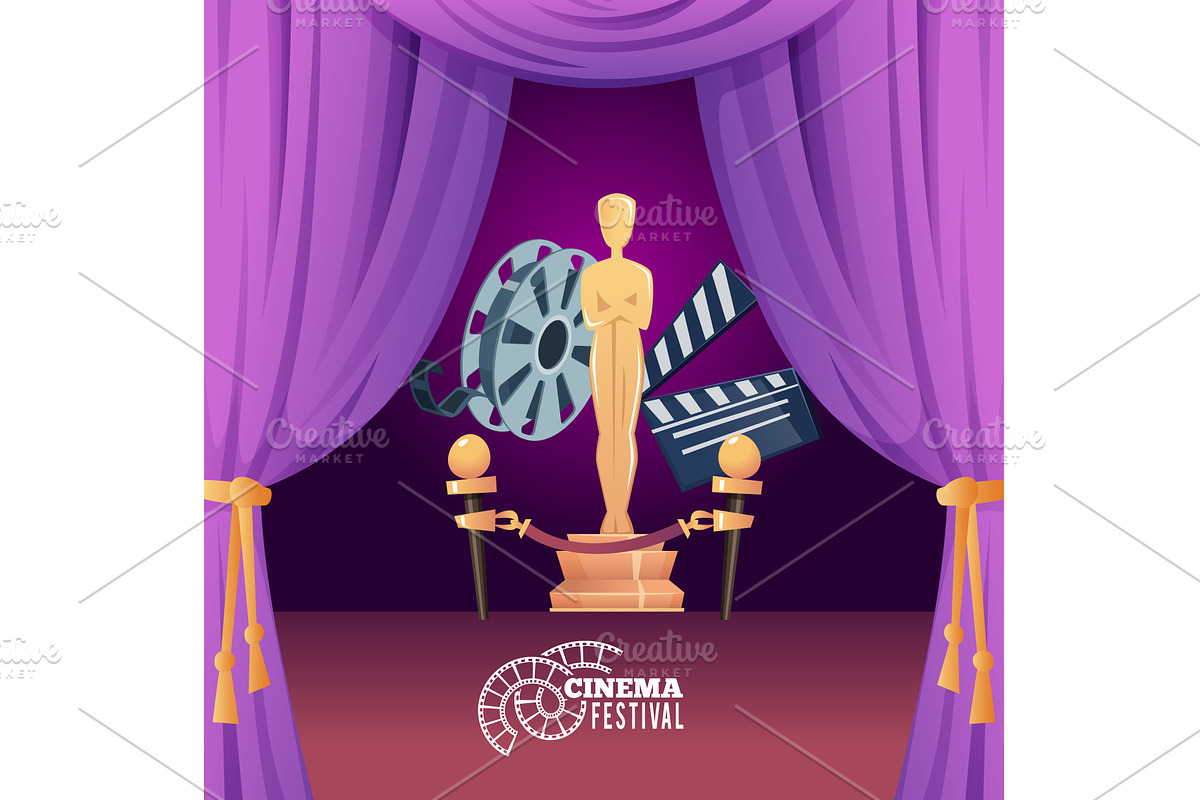 Cinema poster. curtains in luxury, an Illustration by Onyx