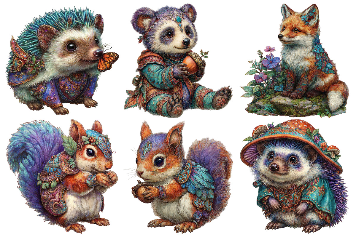 Whimsical Forest Animal Clipart, an Illustration by Pixels.Craft (Photo 5 of 6)