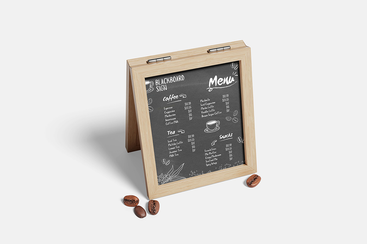 Blackboard Menu Sign Mockup, a Product Mockup by MrLetters (Photo 3 of 5)