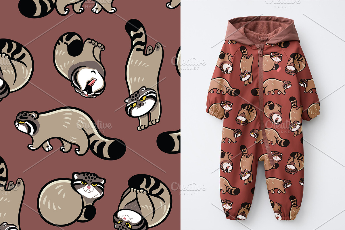 Manul Mood – Pallas’s Cat Patterns, a Pattern Graphic by PenguinHouse (Photo 2 of 7)