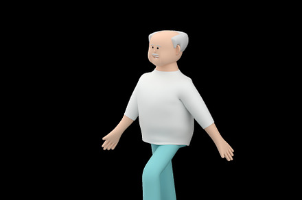 Elderly man character
