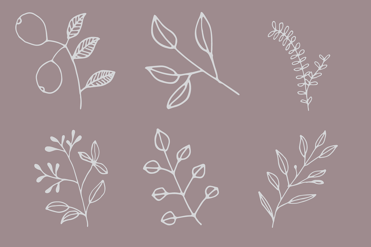 Set of 27 Hand-Drawn Florals, an Illustration by Katie Sinclair (Photo 3 of 4)
