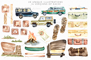 National Park Vacation Watercolor