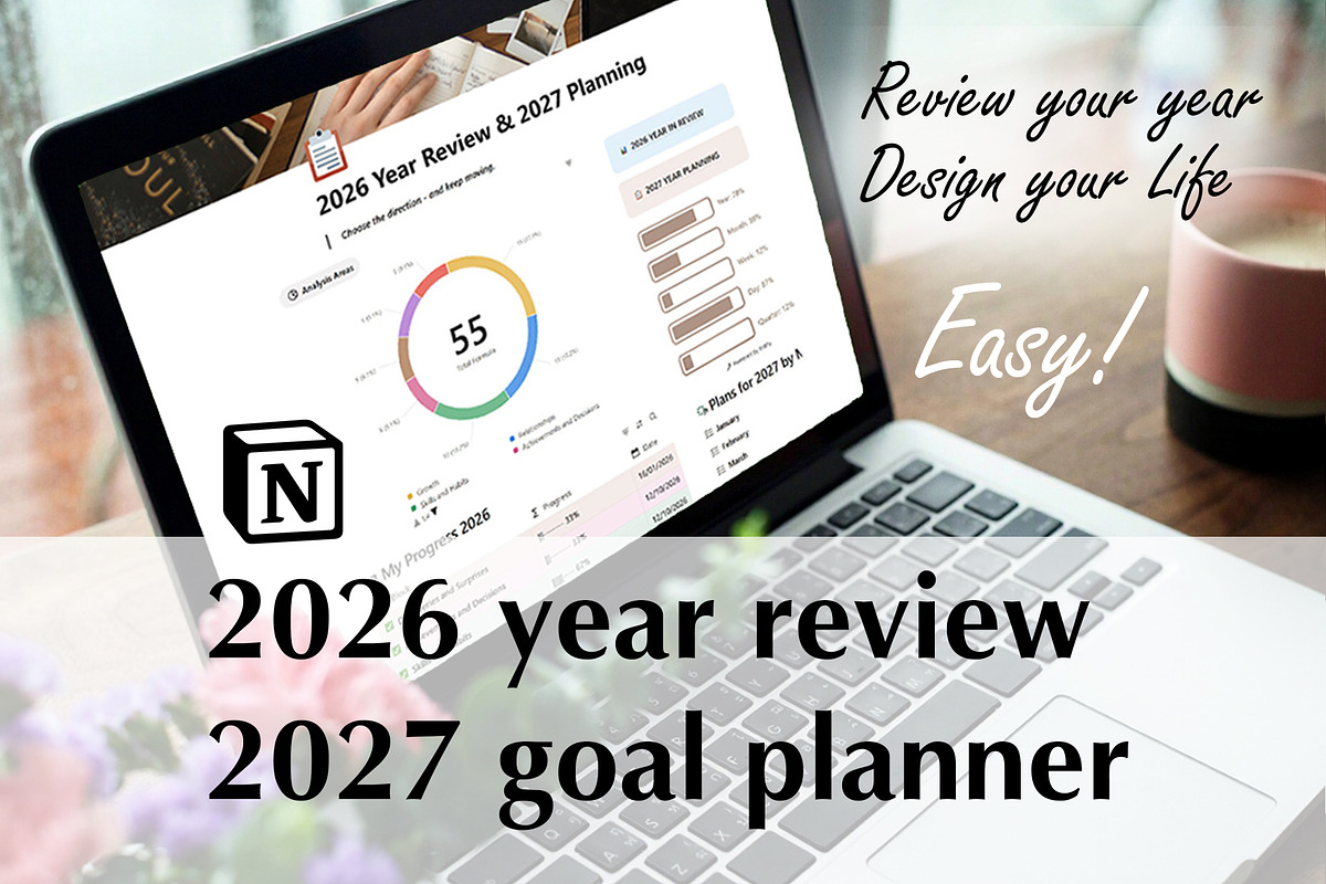 2026 Review & 2027 Planner Template, a Presentation Template by PSD templates and Photos (Photo 1 of 8)