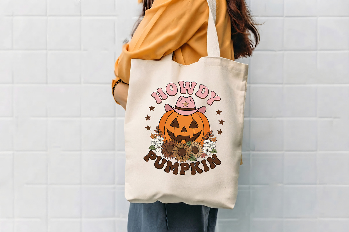 Howdy Pumpkin Western Fall PNG, a Seasonal Illustration by CrexoraLab (Photo 4 of 4)