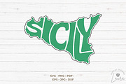 Sicily Word Art SVG cut file, an Object Graphic by DigitalDesignsLaura (Thumbnail 2 of 4)