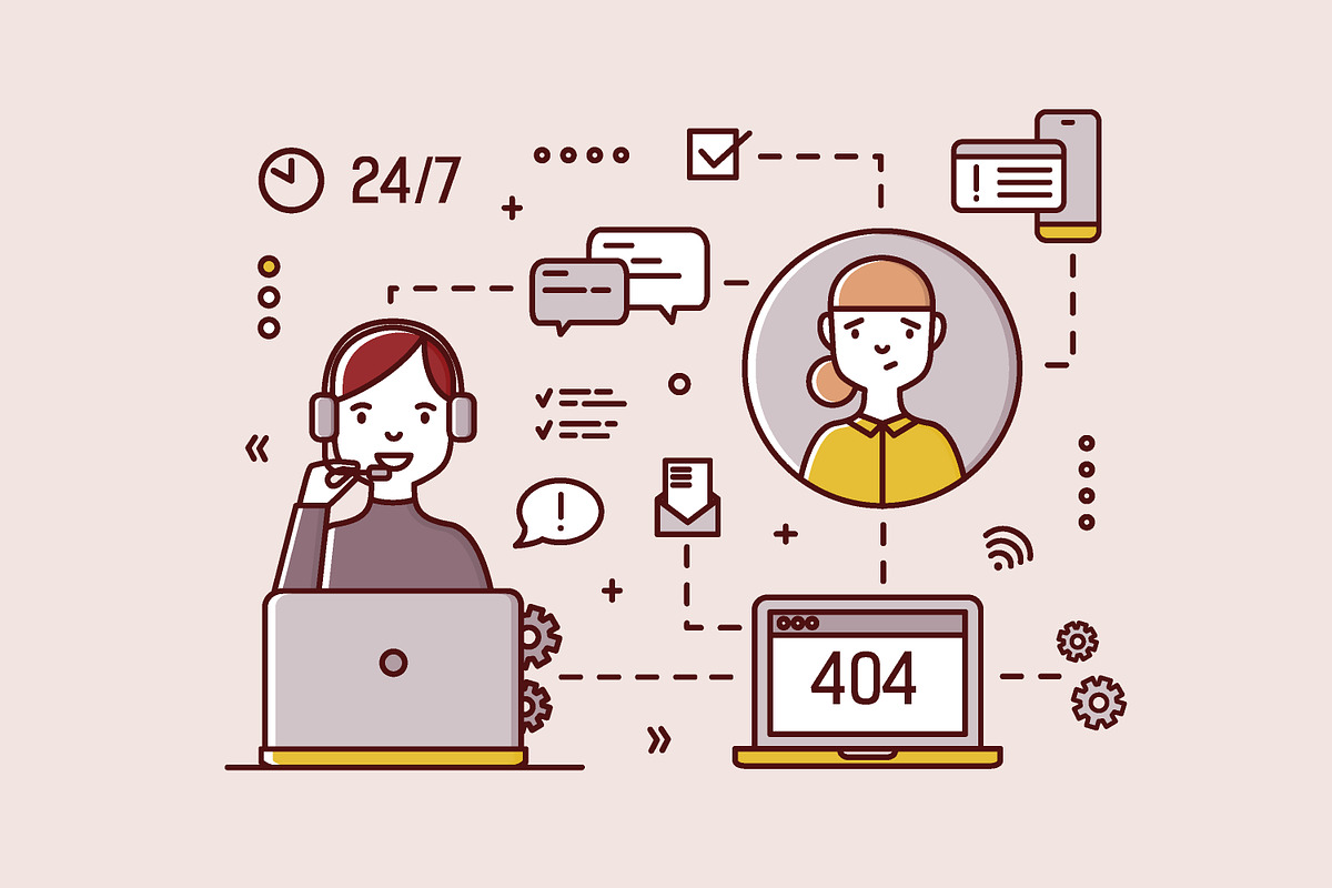 Call center and technical support, a Work Illustration by Good Studio (Photo 7 of 9)