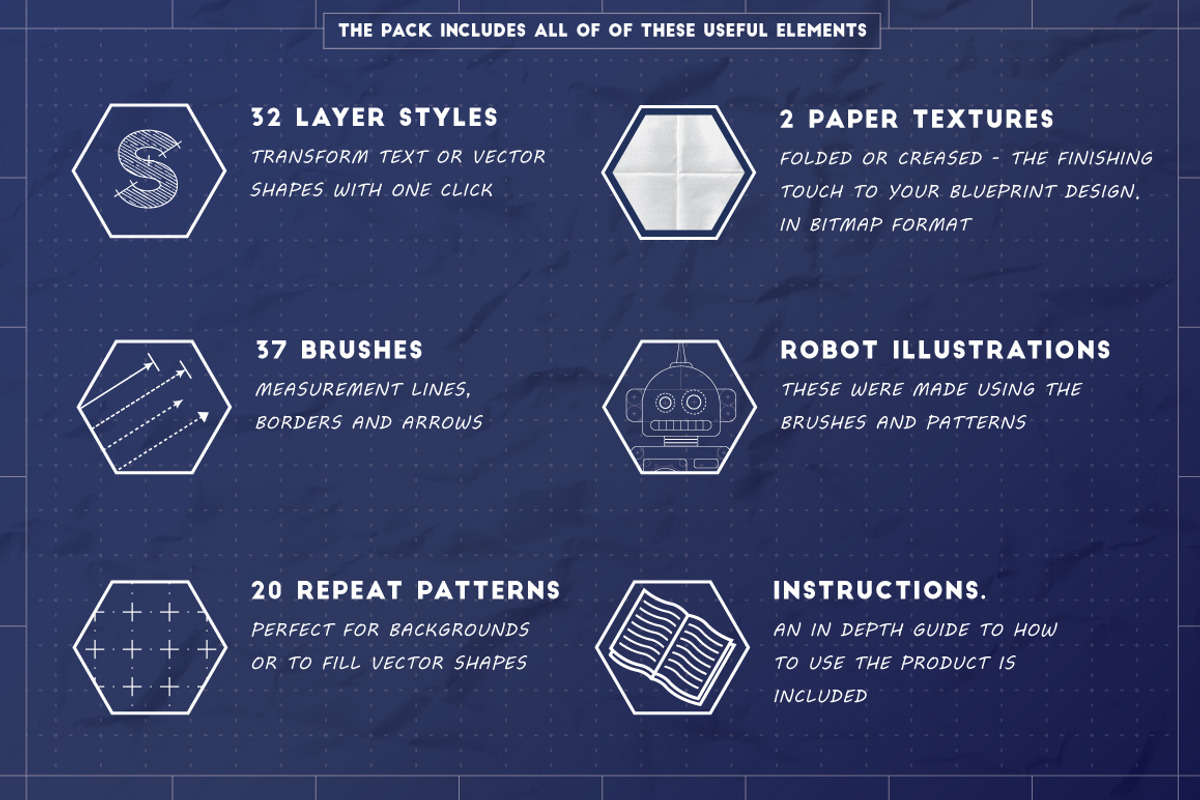 The Complete Vector Blueprint Kit, a Brushes & More by The Artifex Forge
