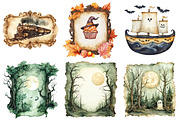Halloween Old Tickets Clipart Bundle, a Seasonal Illustration by CitraGraphics (Thumbnail 4 of 8)