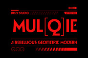 Mulqie – Rebellious Geometric Modern, a Sans Serif Font by Drizy (Thumbnail 1 of 10)