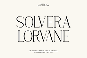 Solvera Lorvane - Elegant Serif Font