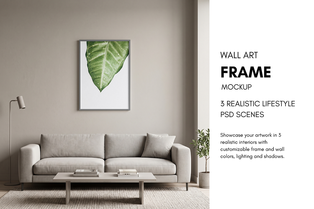 Portrait Wall Art Frame Mockup, a Household Mockup by Pixel Foundry (Photo 1 of 6)