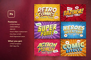 Retro Comics Text Effects, a Layer Style Add-On by Andrew Skoch Design (Thumbnail 2 of 8)