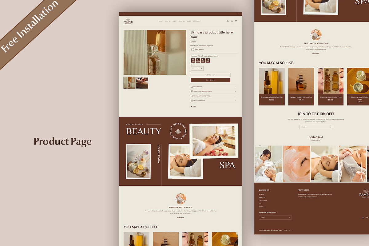Shopify Theme Spa Wellness Template, a Shopify Template by QuickArtisan (Photo 3 of 13)
