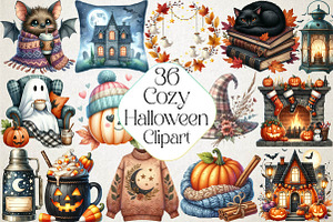 Cozy Halloween Sublimation Clipart, an Illustration by DreamPrint404