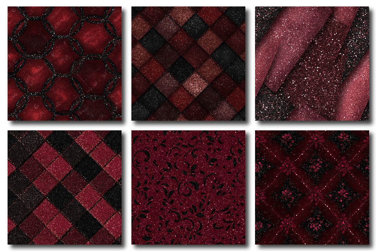 Burgundy and Black Glitter Digital, a Texture Illustration by DreamPrint404 (Photo 2 of 4)