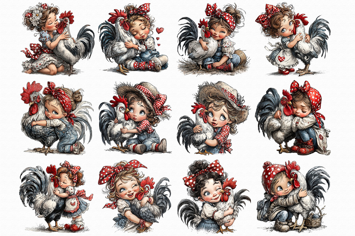 21 PNG Country Cute Girl Clipart, an Illustration by Libby Wishes (Photo 6 of 7)