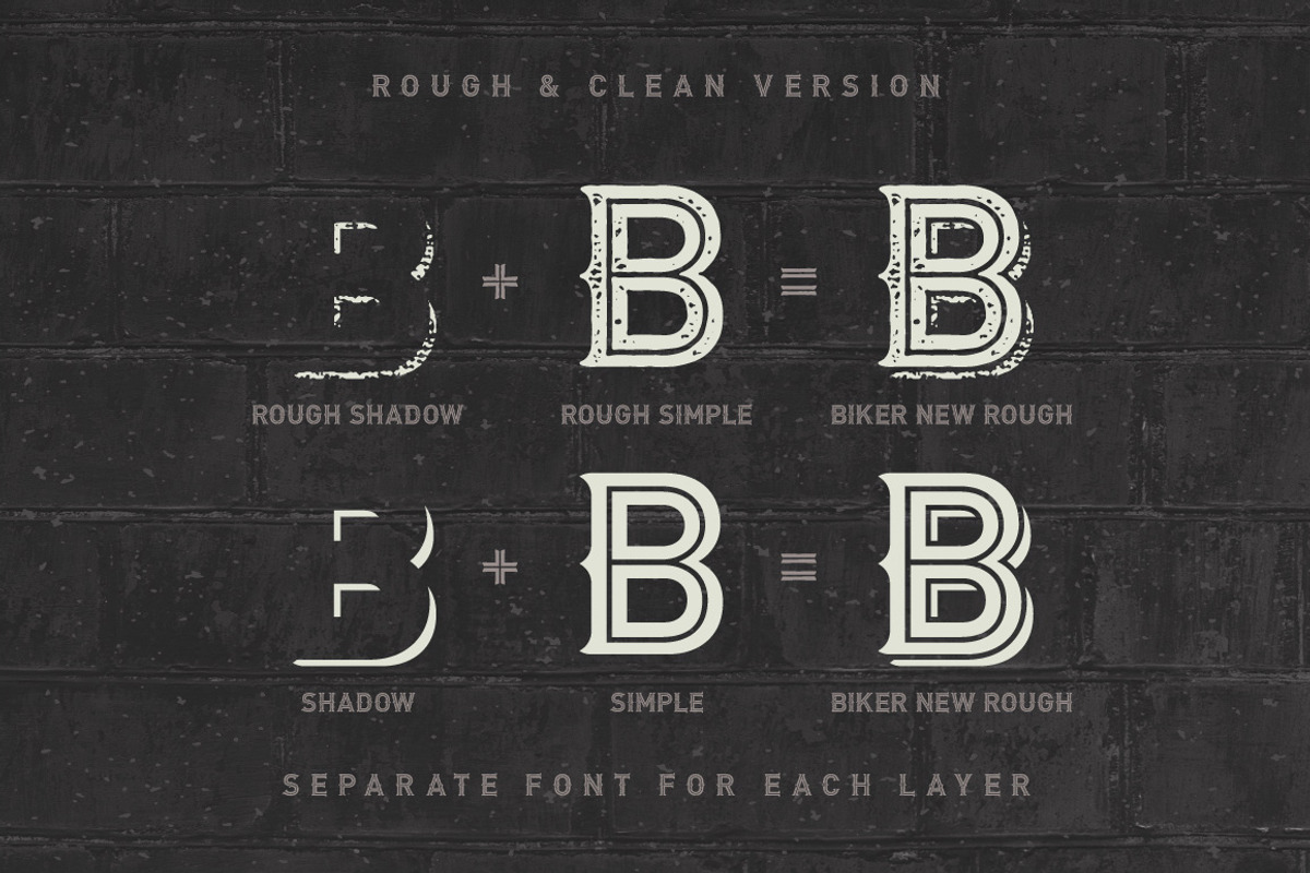 Biker Remastered font + graphics preview 3