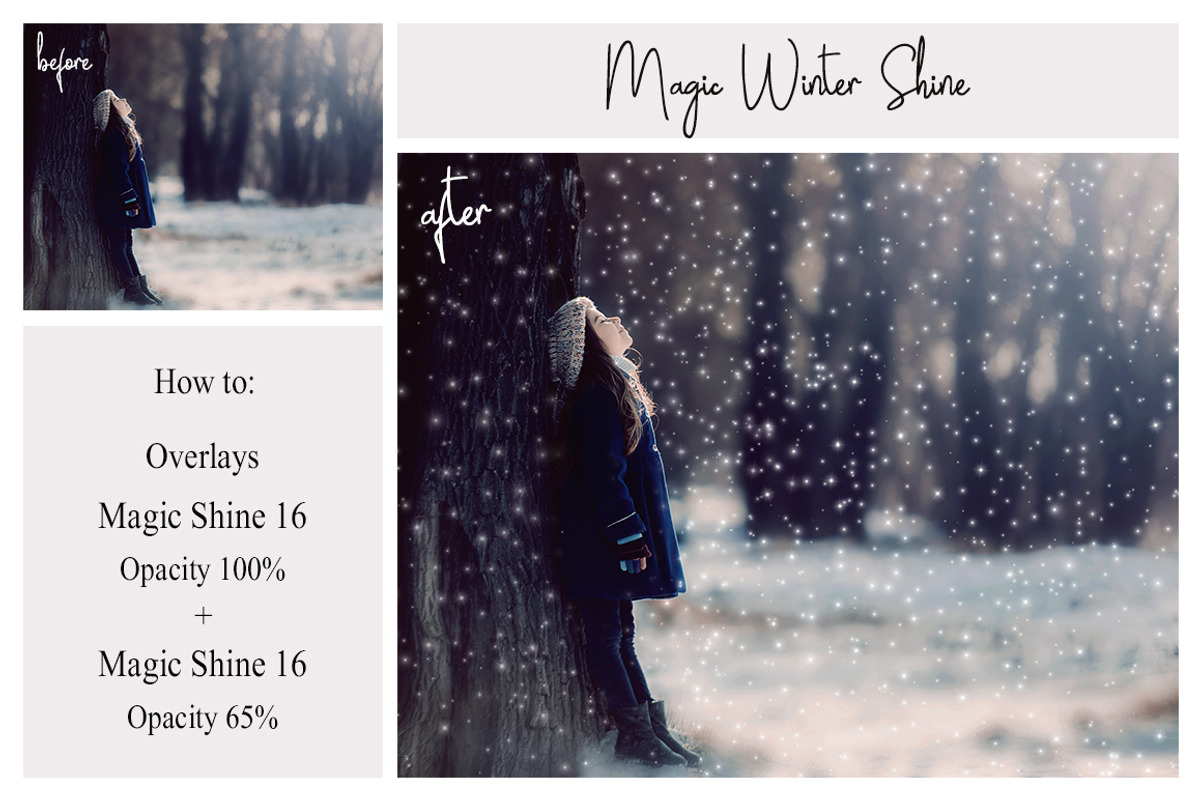 30 Magic Winter Shine Overlays PNG, a Texture Graphic by LovePhotoMoment (Photo 8 of 12)