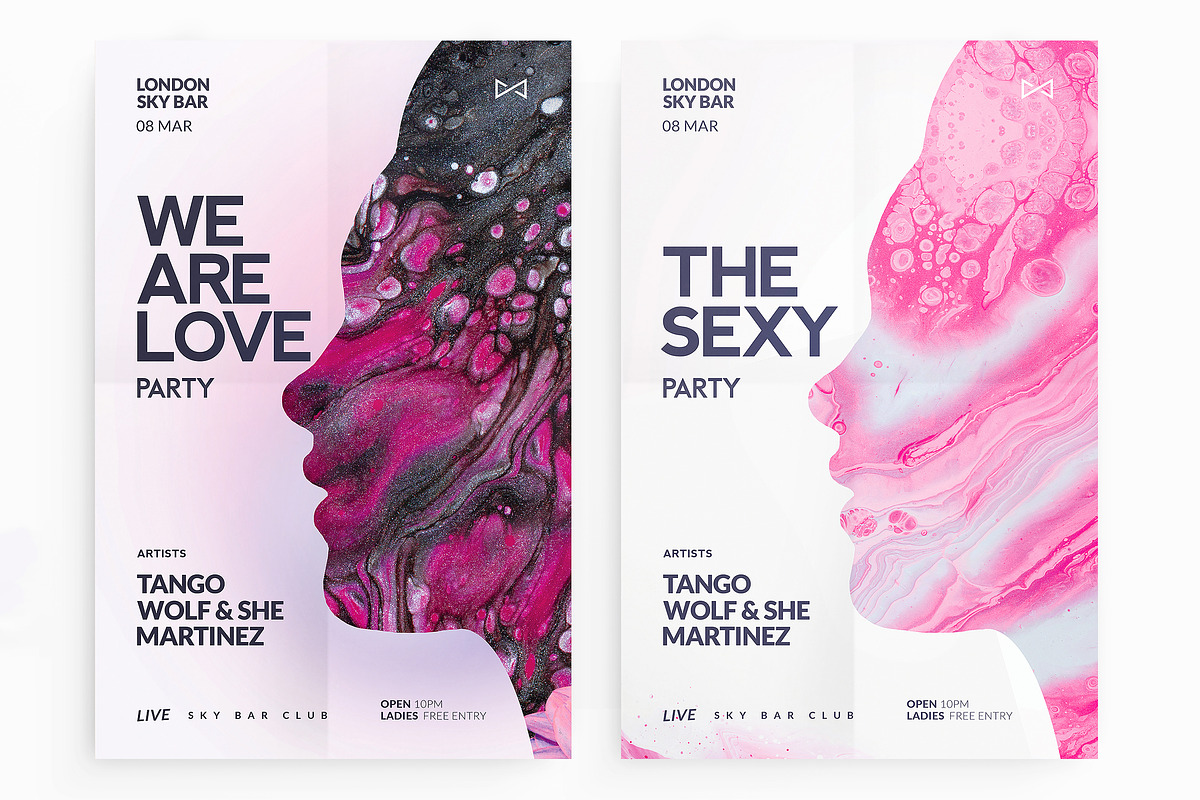 Valentines Flyer Template, a Flyer Template by Human Made (Photo 1 of 2)