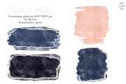 Moon and moth pattern & clipart, a Decorative Illustration by AnaGuziiArt (Thumbnail 5 of 6)