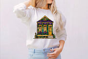 Watercolor Mardi Gras House Clipart, an Illustration by SVGArt (Thumbnail 2 of 7)