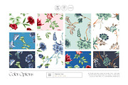 Bordeaux Garden Vintage Floral Print, a Pattern Graphic by Pink Linen (Thumbnail 3 of 13)