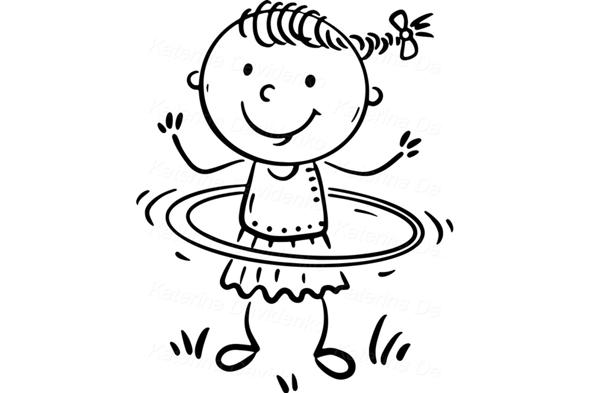 Doodle kids playing outdoors clipart, a Person Illustration by Bubert Art (Photo 4 of 4)