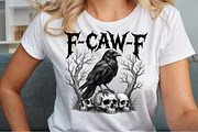 Crow Raven PNG, F-CAW-F Funny, a Work Illustration by Sublimation Artist (Thumbnail 5 of 9)
