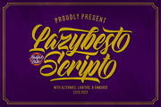 Lazybest Script Font, a Script Font by Naufal Labs (Thumbnail 1 of 15)