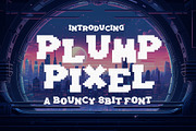 Plump Pixel - Bouncy 8Bit Font, a Serif Font by HipFonts (Thumbnail 1 of 7)