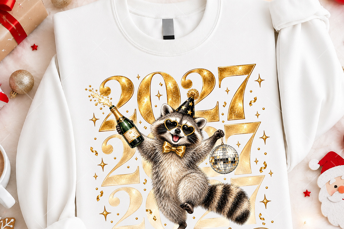 Happy New Year 2027 PNG Bundle, a Seasonal Illustration by OK Design (Photo 2 of 7)