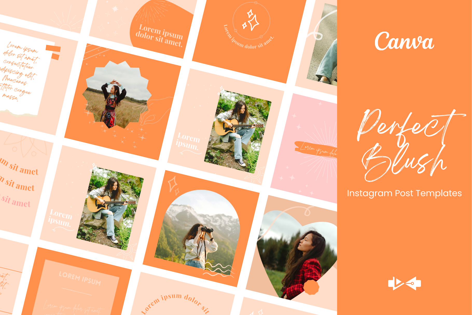 Perfect Blush Canva Templates, a Social Media Template by Visual Alley
