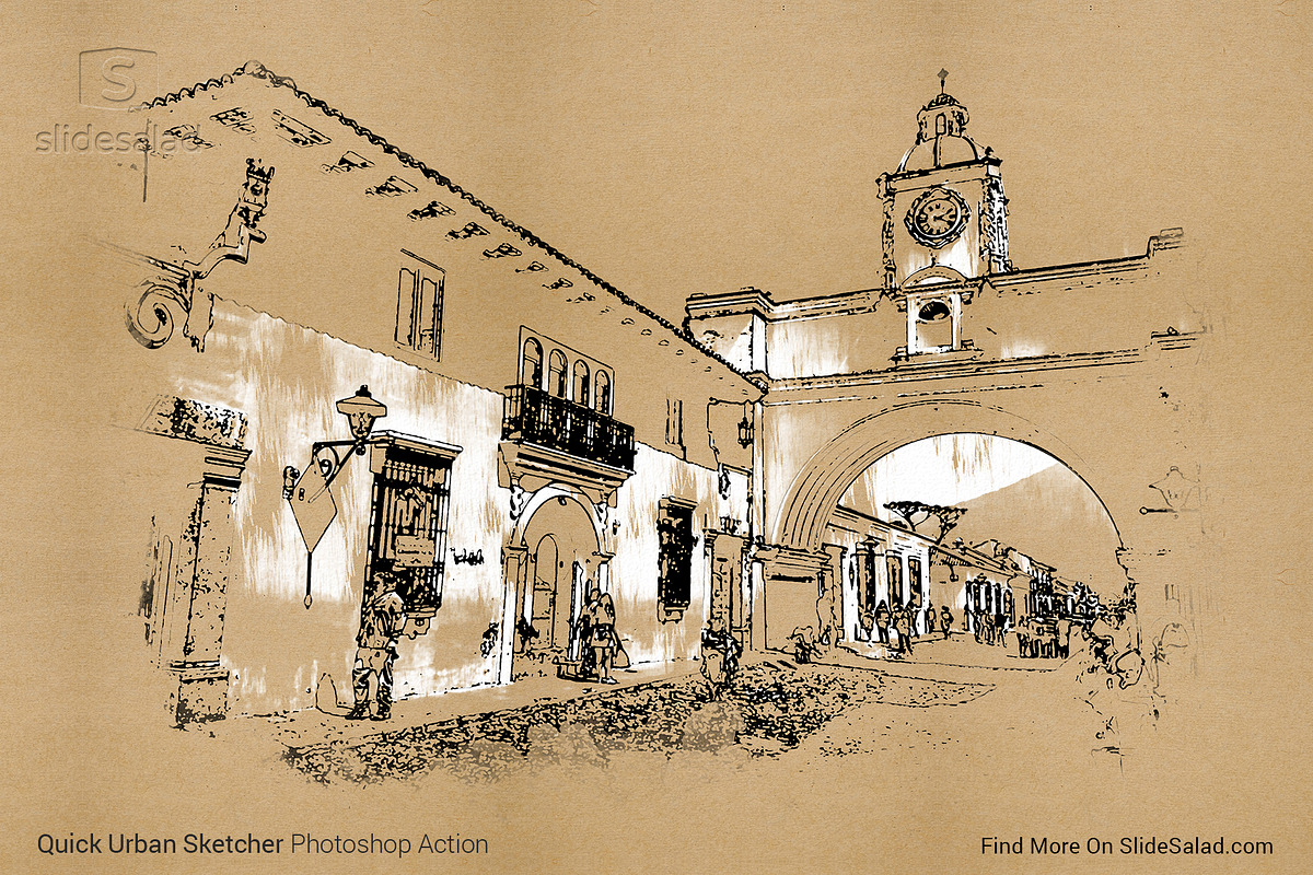 Urban Sketcher Photoshop Action, an Action Add-On by SlideSalad (Photo 10 of 31)