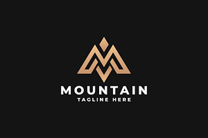 Letter M Mountain Style Logo, a Branding & Logo Template by Design House